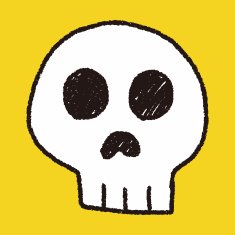 skull doodle drawing N4