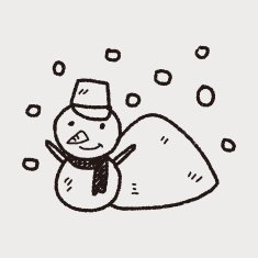 snowman doodle N20