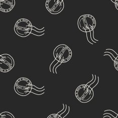 stamp doodle seamless pattern background
