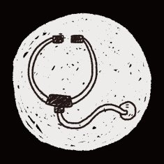 Stethoscope doodle drawing N8