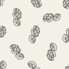 sushi doodle seamless pattern background N3