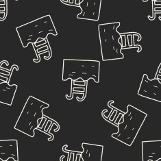 swim pool doodle seamless pattern background