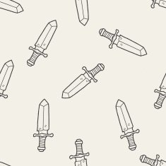 sword doodle seamless pattern background N5