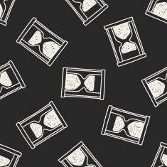 time doodle seamless pattern background N21