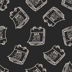 time doodle seamless pattern background N22