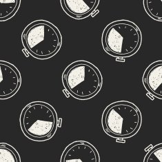 time doodle seamless pattern background N28