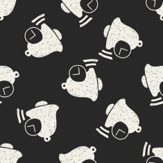 time doodle seamless pattern background N29