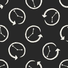 time doodle seamless pattern background N31