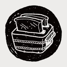 toast doodle drawing N14