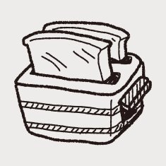 toast doodle drawing N16