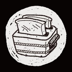 toast doodle drawing N18