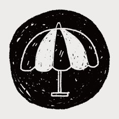 umbrella doodle drawing N35