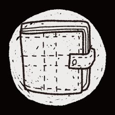 wallet doodle drawing N26
