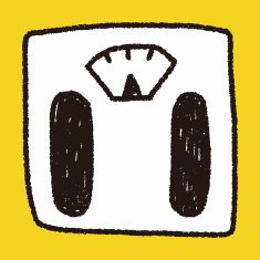 Weighting machine doodle drawing N4