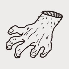 zombie hand doodle N12
