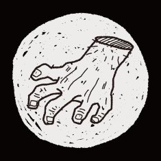 zombie hand doodle N14
