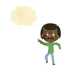 cartoon dancing dad with thought bubble N2