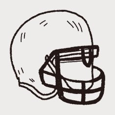 Doodle Football Helmet N4