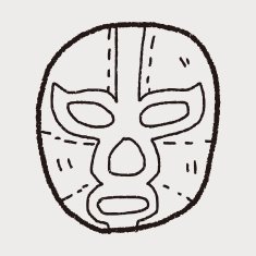 mexican wrestler mask doodle N3