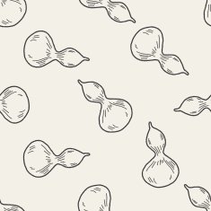 Gourd doodle seamless pattern background