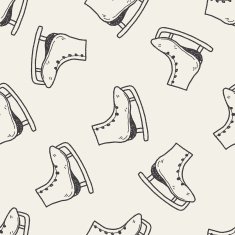 Doodle Skates seamless pattern background N3