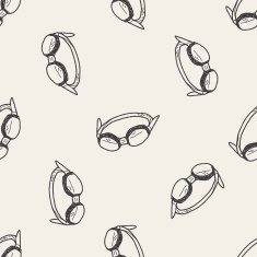 Doodle Goggles seamless pattern background