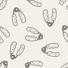 hand training tool doodle seamless pattern background N3