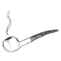 Vector Single Sketch Tobacco Pipe - Prince