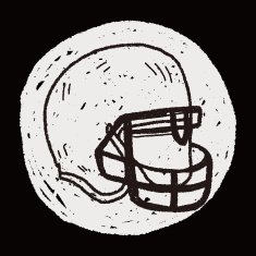 Doodle Football Helmet N5