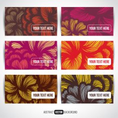 Abstract vector decorative banners set backgrounds N3