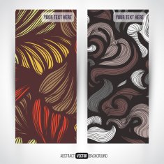 Abstract vector decorative banners set backgrounds N10