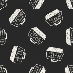 doodle pet carrier seamless pattern background N2