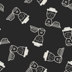 doodle pet food seamless pattern background