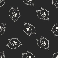 doodle pet food seamless pattern background N3