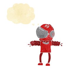 cartoon astronaut with thought bubble N21