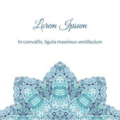 Watercolor doodle decorative pattern