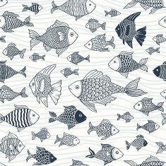 Seamless fish pattern N6