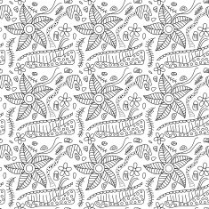 Floral doodles pattern