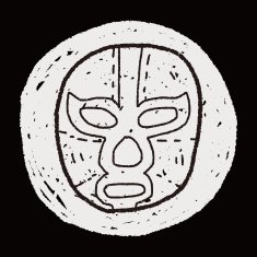 mexican wrestler mask doodle N4