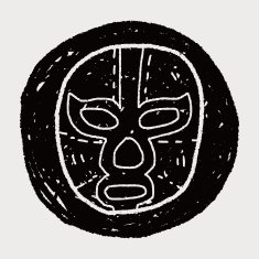 mexican wrestler mask doodle N5