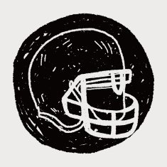 Doodle Football Helmet N6
