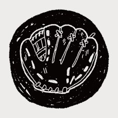 baseball glove doodle N7