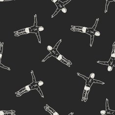 diving doodle seamless pattern background N2