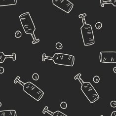 cricket doodle seamless pattern background N2