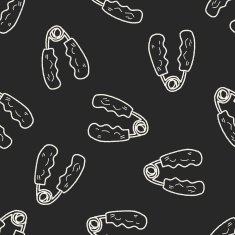 hand training tool doodle seamless pattern background N4