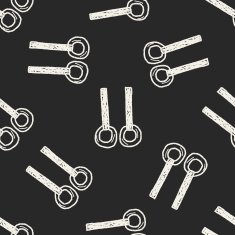 Gymnastics rings doodle seamless pattern background N2