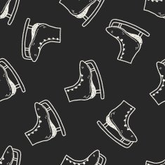 Doodle Skates seamless pattern background N6