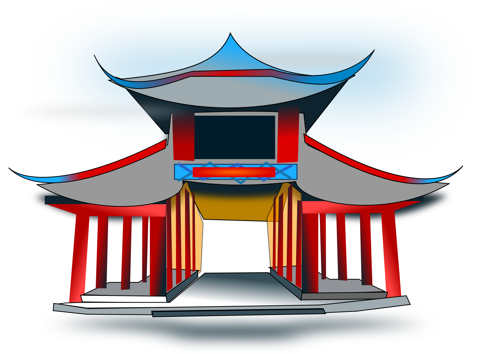 İllustration of Chinese temple free image download