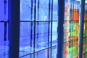 Picture of the colorful stained glassed walls