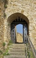 arched entrance to a historic building
